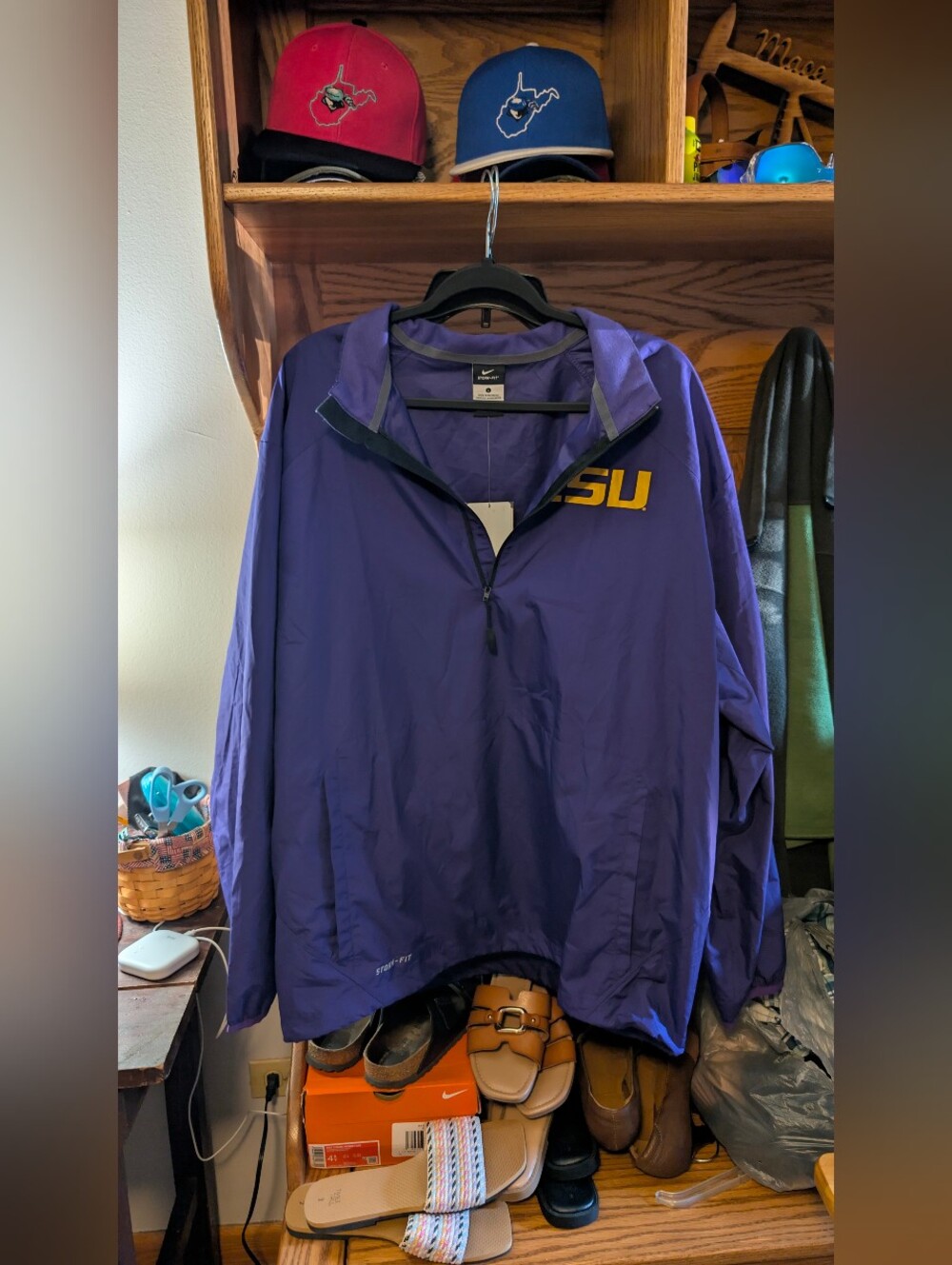 Nike Purple LSU Half-Zip Pullover Storm Vent